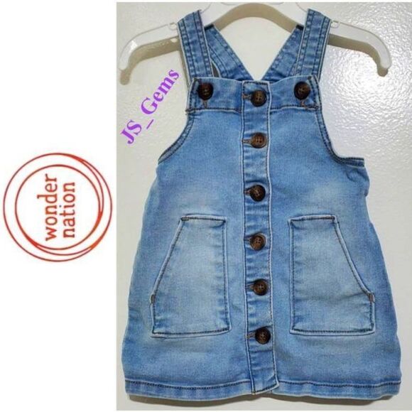 Denim Overall Blue Dress Toddler 18 Months - Picture 1 of 16